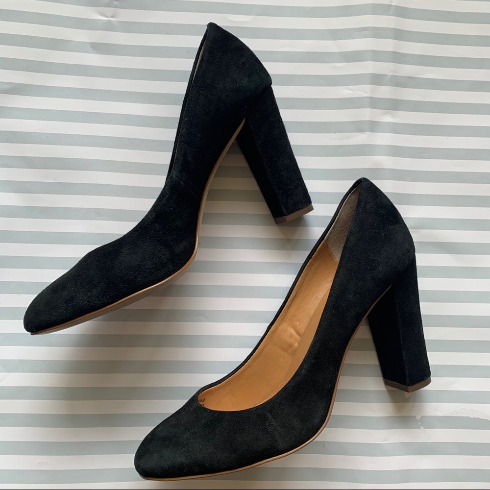 J. Crew Factory Olive Suede Pumps
